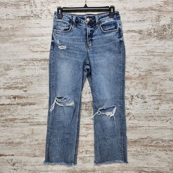 Flying Monkey Punctual High Rise Stretchy Dad Jean Black Label Womens Size 25 - Picture 1 of 8